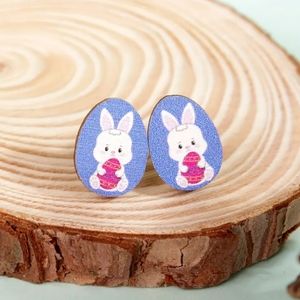 Easter Egg Bunny Earrings